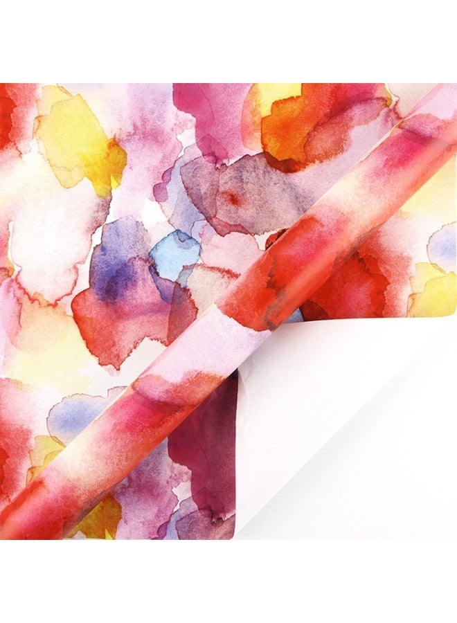 AIWANTO Rainbow Gift Wrap Paper Set 50 × 70 cm Colourful Wrapping Paper with String & Stickers for Birthdays, Valentine’s Day & Celebrations (12 Sets x 2 Pack) - Image 2